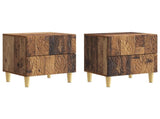 Bedside Table 2 pcs Old Wood 43 x 34.5 x 48 cm Engineered Wood 895002