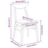 Dining Chairs 2 pcs Natural 42 x 47.5 x 81 cm Solid Rubber Wood 42020432