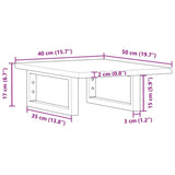 Basin Shelf Wall Mounted Steel and Solid Wood Oak 3302533