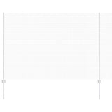 Welded Wire Fence with Posts 10 x 1.5 m Galvanised Steel Silver 3336340