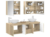Bathroom Cabinet Set 5 pcs Sonoma Oak Engineered Wood 3406369