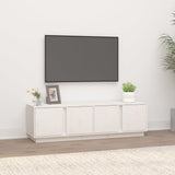 TV Cabinet White 140x40x40 cm Solid Wood Pine 814460