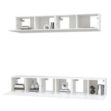 5 Piece TV Cabinet Set White Engineered Wood 3114422