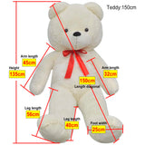 XXL Soft Plush Teddy Bear Toy White 135 cm 80099