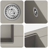 Sink Grey 560 x 460 mm 80% Quartz and 20% Resin 42028413
