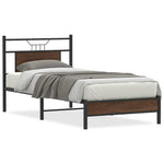 Bed Frame without Mattress Brown Oak 90x190 cm Single Engineered Wood 4106990
