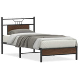 Bed Frame without Mattress Brown Oak 90x190 cm Single Engineered Wood 4106990