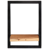 Wall Shelves 2 pcs 25x25x35 cm Solid Wood Acacia and Steel 338461