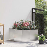 Corner Planter Silver 60 x 60 x 35 cm Stainless steel 883644
