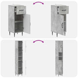 3 Piece Bathroom Cabinet Set HAARLEM Engineered Wood 3417858