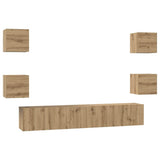 TV Cabinet Set 7 pcs Artisan Oak Engineered Wood 3393398