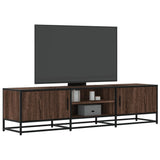 TV Cabinet Brown Oak 160x35x41 cm Engineered Wood and Metal 848848