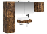 Bathroom Furniture Set 5 pcs Smoked Oak 3407267