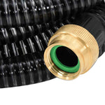 Suction Hose with Brass Connectors Black 1.1" 25 m PVC 151068