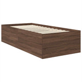Bed Frame with Headboard Brown Oak 90 x 190 cm Engineered Wood 3408619