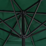 Garden Parasol Green 100% Polyester with PA coating, Aluminium, Steel 47371