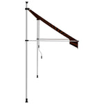 ZNTS Manual Retractable Awning 300 cm Orange and Brown 145838