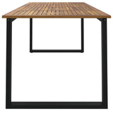 Garden Table Brown Solid Acacia wood 200x90x75 cm Industrial 319514