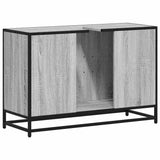 Bathroom Sink Cabinet Grey Sonoma 90x33x60 cm Engineered Wood 849272