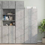 Slim Storage Cabinet Concrete Grey 45x42.5x225 cm Engineered Wood 3281290