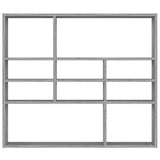 Wall Shelf Grey Sonoma 90x16x78 cm Engineered Wood 815559