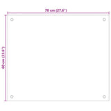 Kitchen Backsplashes 2 pcs Black 70x60 cm Tempered Glass 3315797