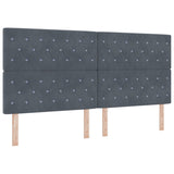 ZNTS Bed Frame Dark Grey 200x200 cm Velvet 3344898