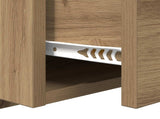 Headboard With Cabinet 3 pcs Artisan Oak Engineered Wood 3415961