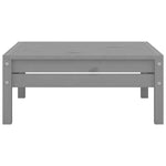 Garden Footstool Grey Solid Pinewood 806579