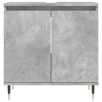 ZNTS 3 Piece Bathroom Cabinet Set Concrete Grey Engineered Wood 3187785