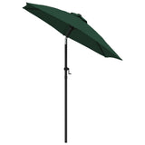 Garden Parasol Green 200x224 cm Aluminium 47205