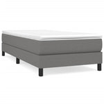 Box Spring Bed Frame Dark Grey 90x200 cm Fabric 3120485