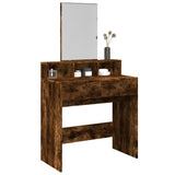 Dressing Table with Mirror Smoked Oak 80x41x144.5 cm 848175