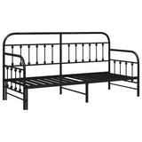 Daybed Frame Black 75 x 190 cm Powder-Coated Steel 42002635