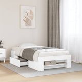 Bed Frame without Mattress White 90x200 cm Engineered Wood 3295492