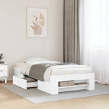 Bed Frame without Mattress White 90x200 cm Engineered Wood 3295492