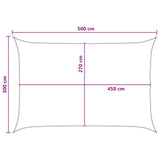Sunshade Sail 3 x 5 m HDPE Rectangular Yellow and White 42032831