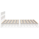 Bed Frame without Mattress White 180x200 cm Super King Solid Wood Pine 3302304