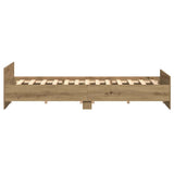 Bed Frame Artisan Oak 203 x 203 x 50 cm Engineered Wood 3329304