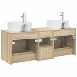 Bathroom Cabinet Set 3 pcs Sonoma Oak 49.5 x 44.5 x 65 cm 3405877