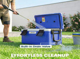 42.6L Insulated Cool Box, Lightweight Portable Ice Cooler with Handle, Lid and Drain Valve, Dark T3398P553431