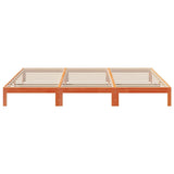 Family Bed Frame No Mattress Wax Brown 240x200 cm Solid Wood Pine 3324567