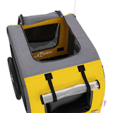 Pet Bike Trailer Yellow and Grey Oxford Fabric and Iron 93826