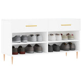 Shoe Bench White 102x35x55 cm Engineered Wood 829724