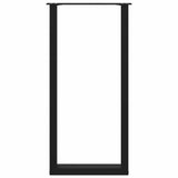 Bar Table Legs U-Shaped 2 pcs Black 50x cm Steel 4013232