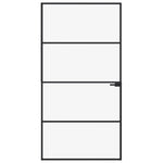 ZNTS Interior Door Black 102x201.5 cm Tempered Glass&Aluminium 153661