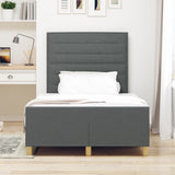ZNTS Bed Frame Dark Grey 120x200 cm Fabric 3344642