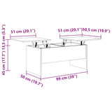 Coffee Table White 102x50.5x46.5 cm Engineered Wood 809719