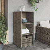 Garden Storage Cabinet Grey 50x55x115 cm Poly Rattan 365549