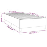 Box Spring Bed Frame Dark Grey Single Fabric 3121197